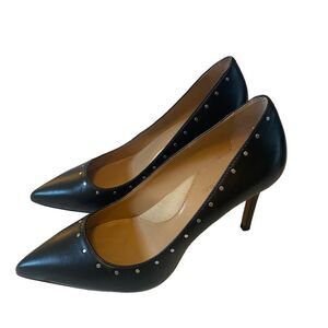 Banana Republic Black Heels Outlined n Matte Silver Toned Studs. Gorgeous!